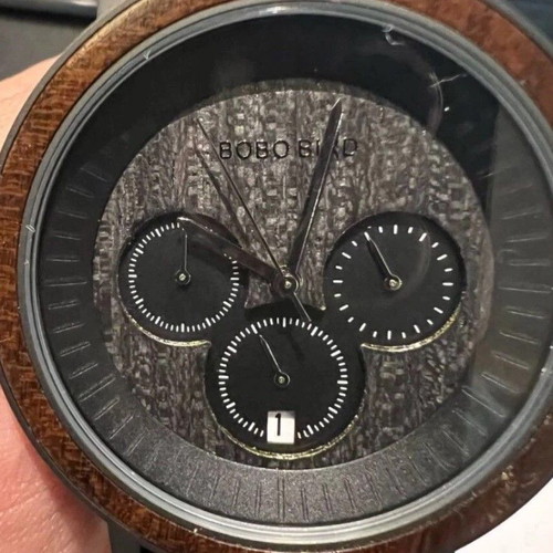 Bobo Bird wooden male watch used, black and brown