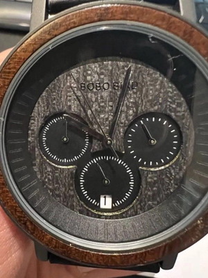 Bobo Bird wooden male watch used, black and brown