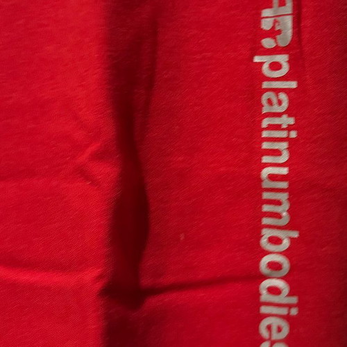 Platinum Everywear USA bodybuilding t-shirt used, red, size XL