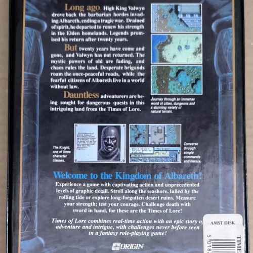 Times Of Lore (Origin) Amstrad Disk like new