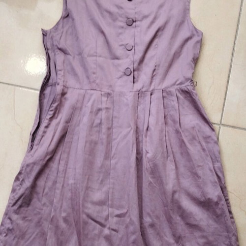 H&M summer dress used, purple lilac, cotton lining, size L