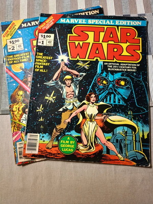 Star Wars κόμικ μεταχειρισμένα, τεύχη #1 και #2 από το 1977
