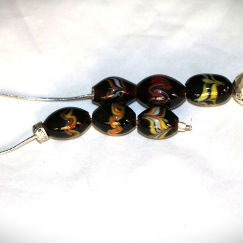 Begleri Murano crystal beads, sterling silver 925, handmade, INDICO JEWELLS