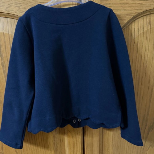 Girl fleece cardigan Jacadi navy size 4 years like new