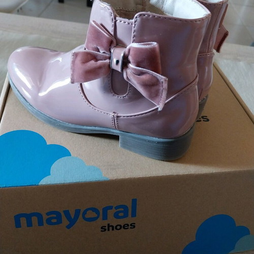 Mayoral boots used, patent leather, size 30, pink