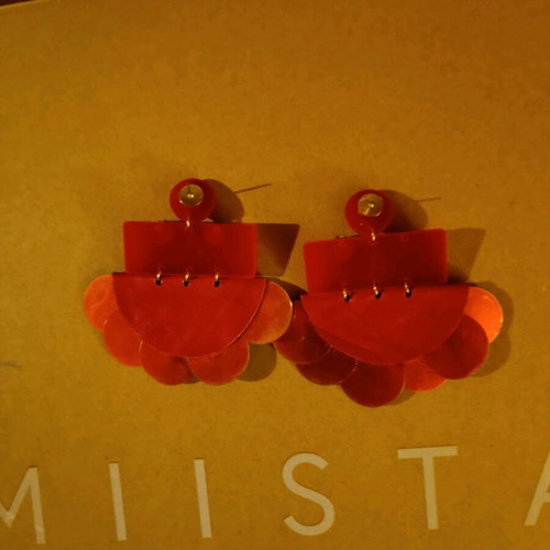 Handmade earrings pair used, in very good condition