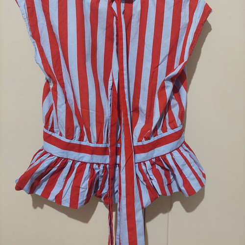 Zara blouse size M, red and grey striped