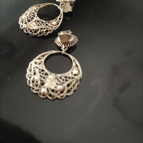 Silver 935 handmade earrings new, length 5cm