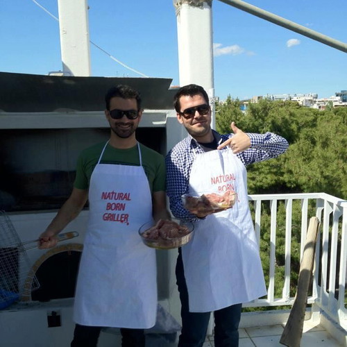 BRQ cooking apron new with natural born griller logo