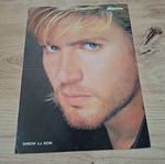 Αφίσα Sylvester Stallone Simon Le Bon μεταχειρισμένη από περιοδικό Μανίνα 90s