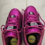 Buffalo Vegan Metallic Napa Sneakers Size 39 Like New Hot Pink