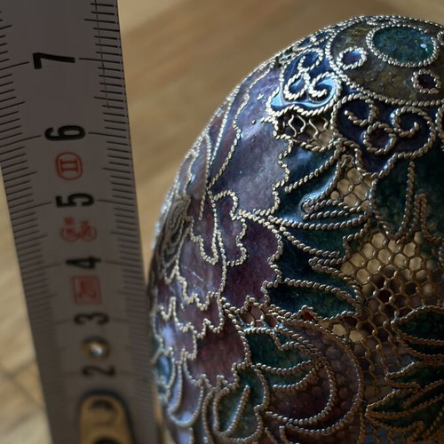 Russian handmade egg with enamel in like new condition