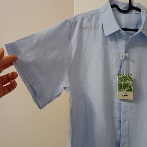 A.S. 98 men's linen shirt, blue, XL