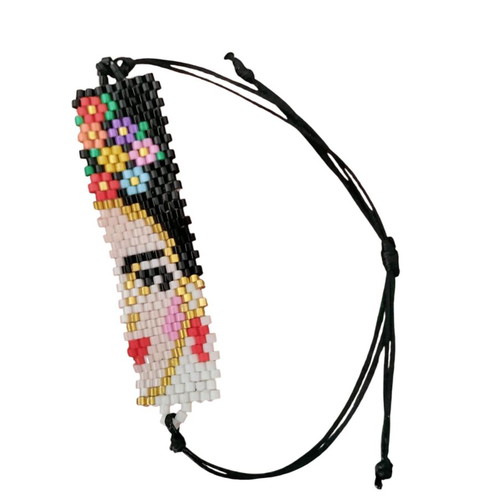 Frida Kahlo miyuki hand bracelet, macrame