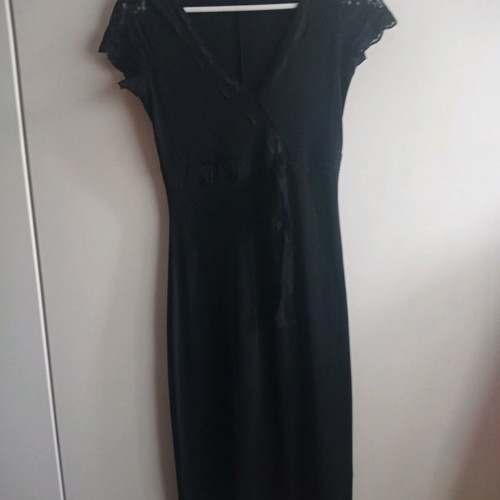 Laura Scott black elastic dress new