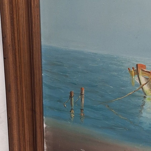 Christos Tselios Authentic Oil Painting on Canvas Signed Seascape 70x50 cm