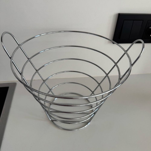 Fruit bowl XL like new, inverted cone shape with handles