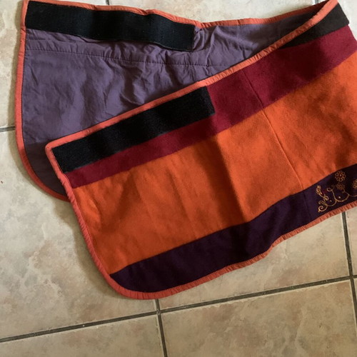 Hippie style wrap-around skirt-belt, multicolor, wool-like