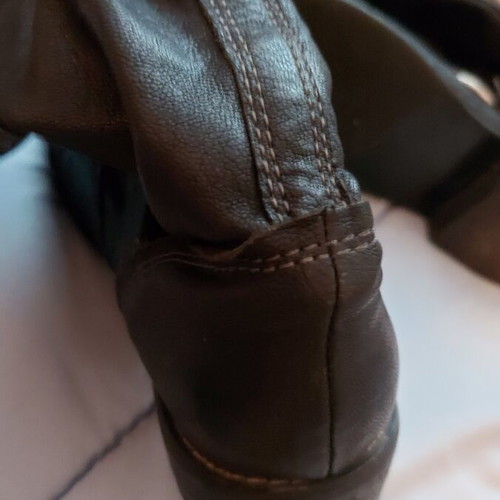 Pepe Jeans women's boots used, leather and denim