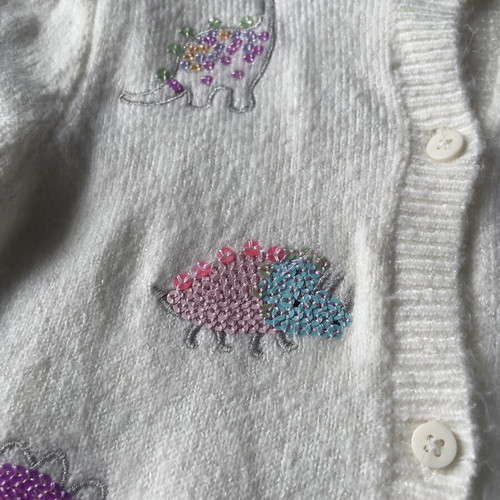 Girls' cardigan Marks & Spencer like new, size 110, white with sequins