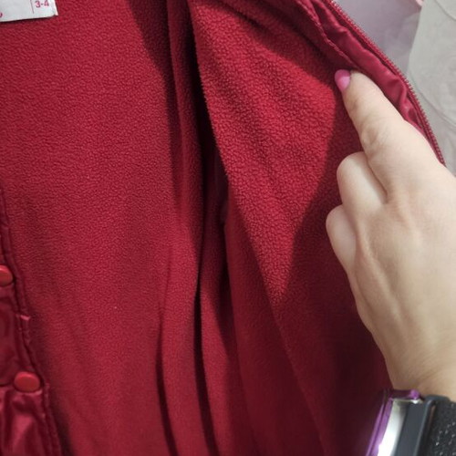 Kids' Tex Jacket red wine color, like new, zipper needs repair