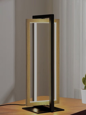 EDISHINE LED Table Lamp new, wood and metal design
