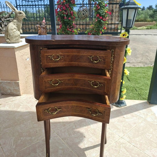 Rosewood coffee table with gold details like new