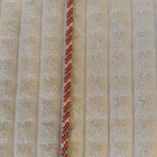 Macrame bracelet new, beige and red
