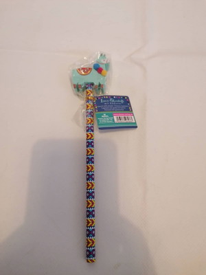 Pencil with eraser lama design unused