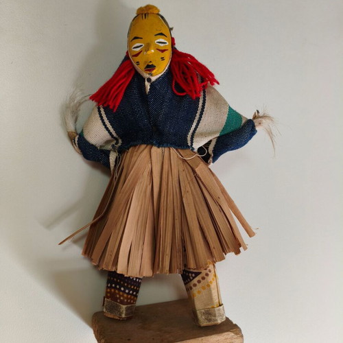 West African Masked Tribal Yacouba Dan Dance Figurine 27cm like new