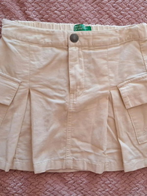 Benetton corduroy girls' skirt like new, size 7-8 years, beige