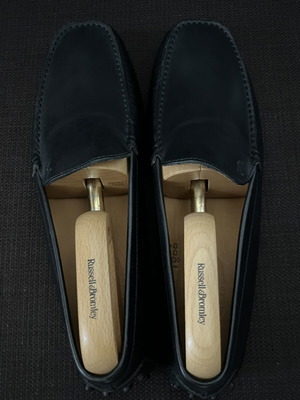 Tod's Gommino Leather Loafers Men's New Black Size 44