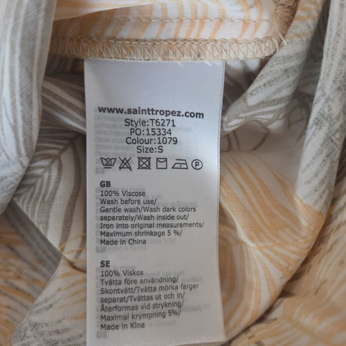 Saint Tropez Tropical Palm Leaf Dress like new, colorful, size S