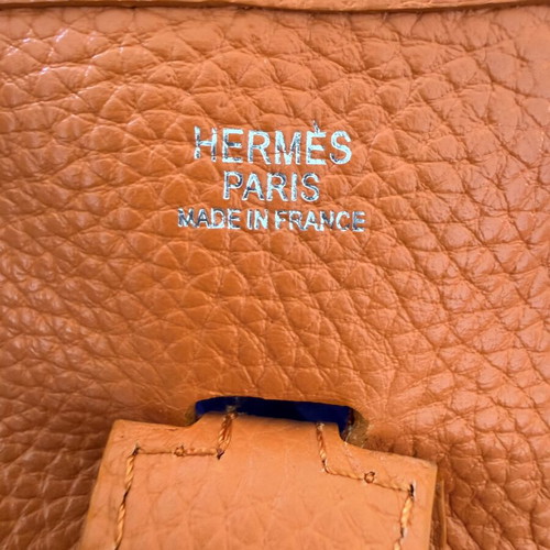 Hermès Evelyne PM Orange Clémence Leather Crossbody Bag