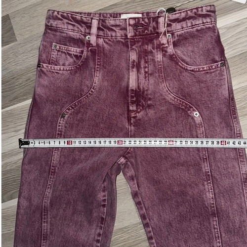 Isabel Marant Etoile straight pink jeans new with tags size FR 34