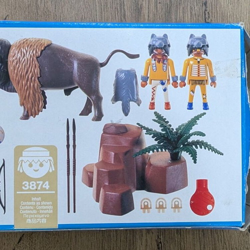 Playmobil Western 3874 Bison Hunters set used with box