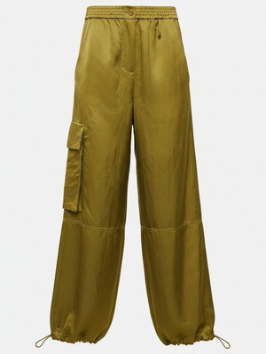 Dorothee Schumacher Slouchy Coolness hemp-blend cargo pants like new, size M, green