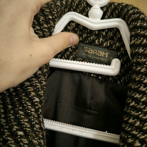 Sarah Lawrence coat like new, brown shades, size S