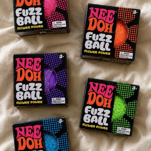Nee Doh Fuzz Ball squishy toy, random color, 1 piece
