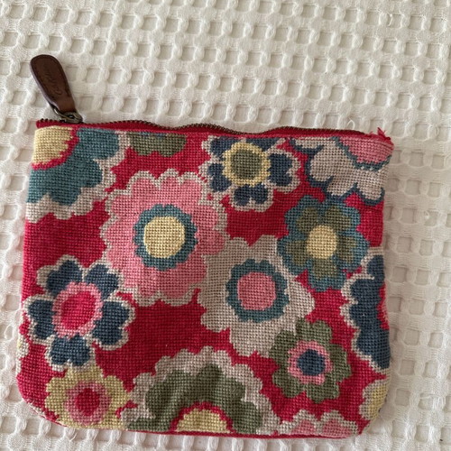 Cath Kidston toiletry bag used, vintage limited edition, wool red