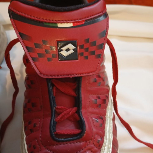 Lotto Sheva Pro vintage football shoes used, size EU44, red and silver