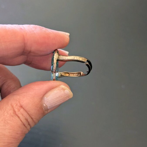 Silver ring with blue stone like new