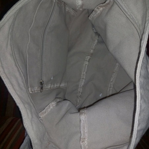 Fabric shoulder or crossbody bag like new, beige