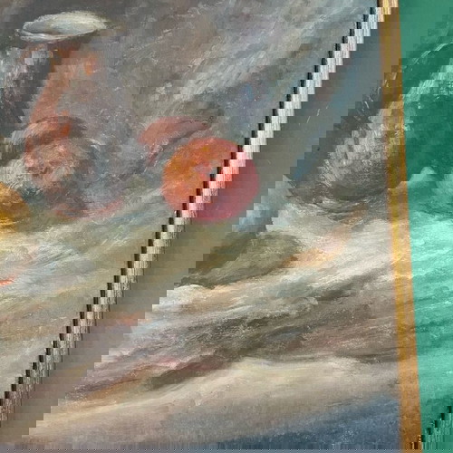 Έργο τέχνης Δ. Λίτσα μεταχειρισμένο, νεκρή φύση σε κορνίζα