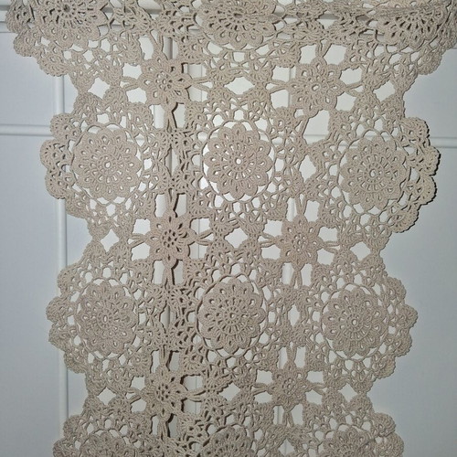 Crocheted doilies handmade, rectangular 40x25 cm, set of 3