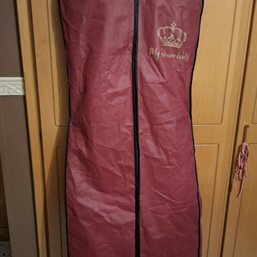 Boho wedding dress white with veil and storage bag, like new, sizes XS-S-M