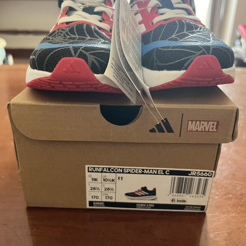 Adidas x Marvel Spider-Man El C sports shoes size 28 new