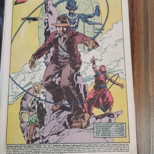 Indiana Jones and the Temple of Doom Marvel comic adaptation issues 1 and 2 used