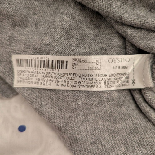 Oysho jumper like new, white and grey, size M