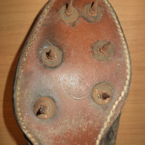 Riddell Leather Running Shoe used, 1940s, track and field